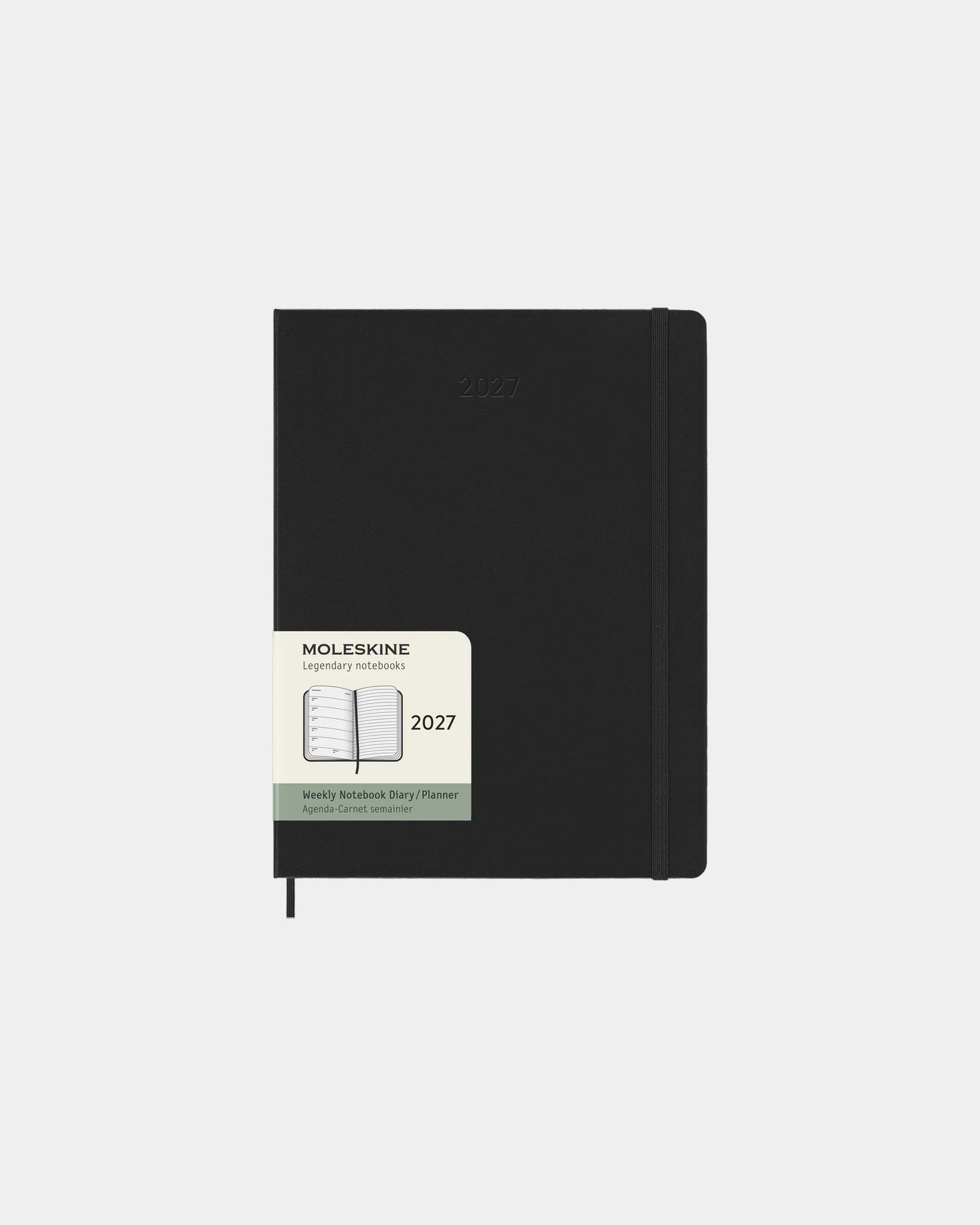 Custom eco-friendly Moleskine XL weekly planner - Black