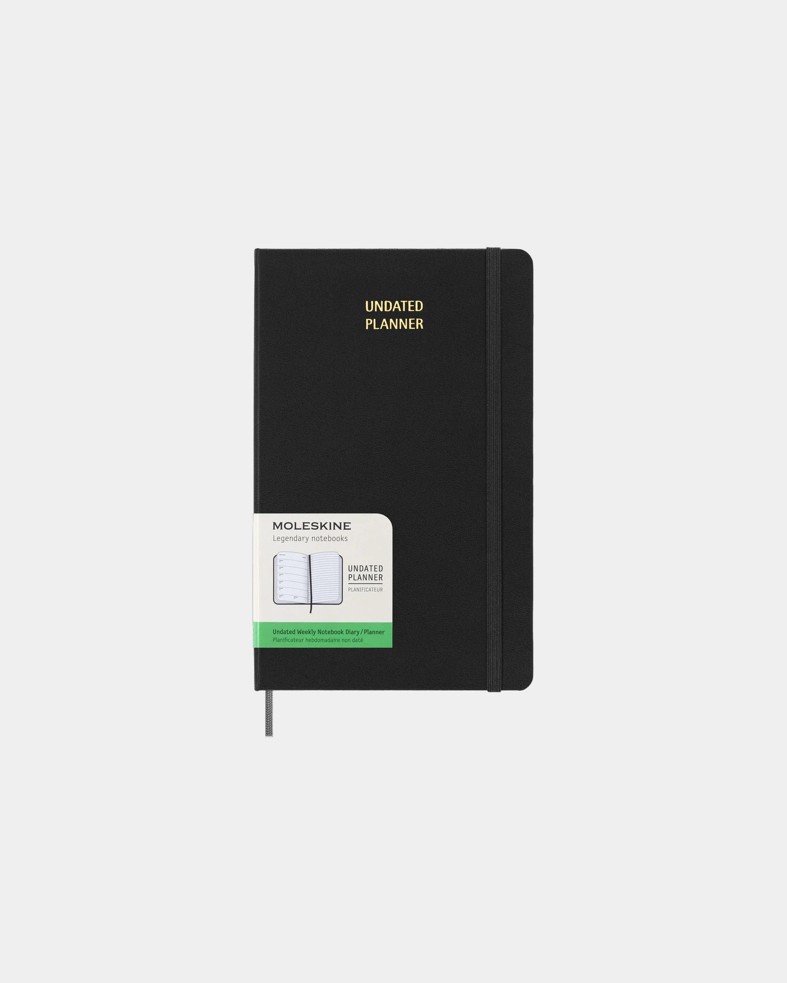 Custom Moleskine Undated Weekly Planner with Hard Cover - Black