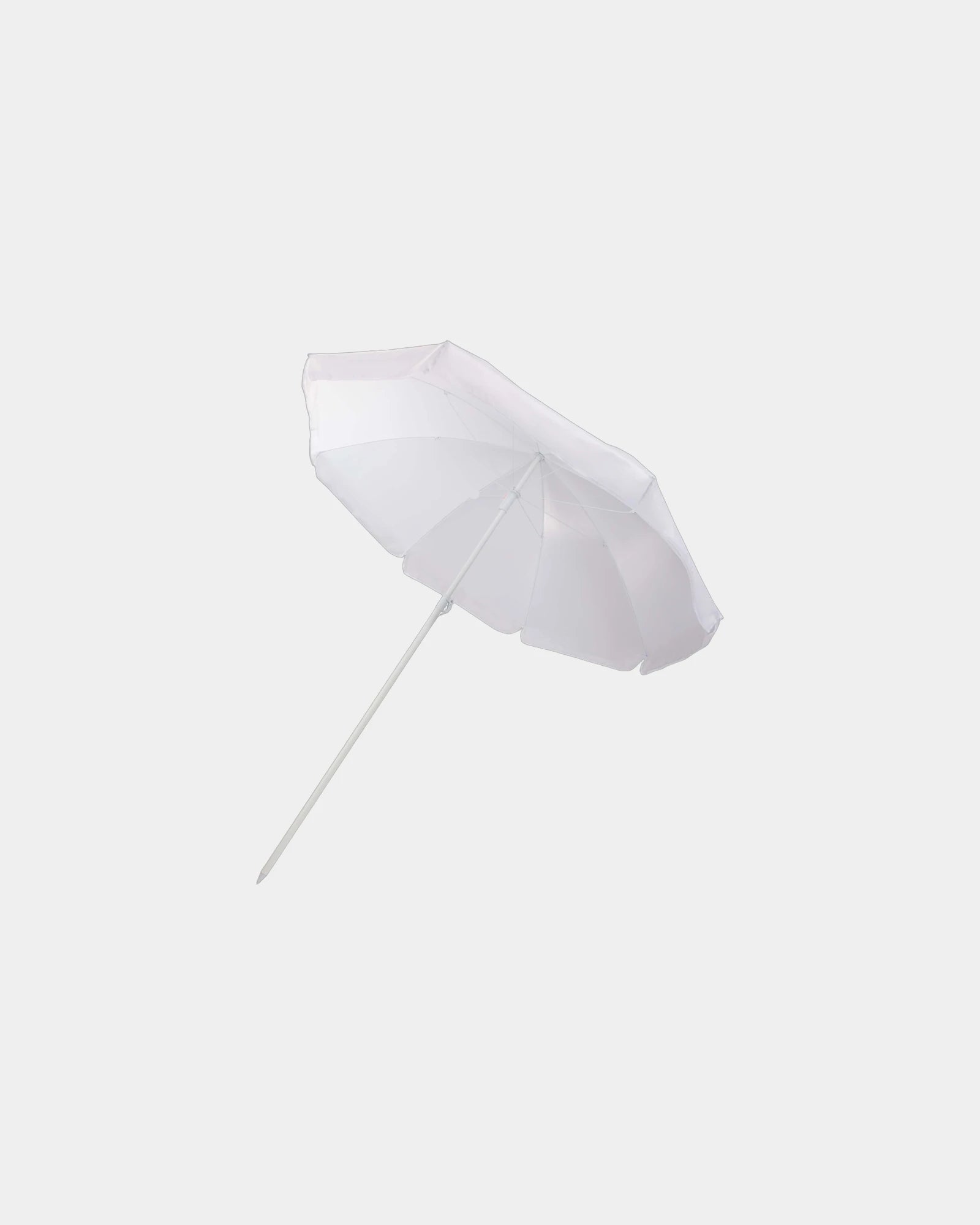 Custom polyester beach parasol 162 cm Zenith - White