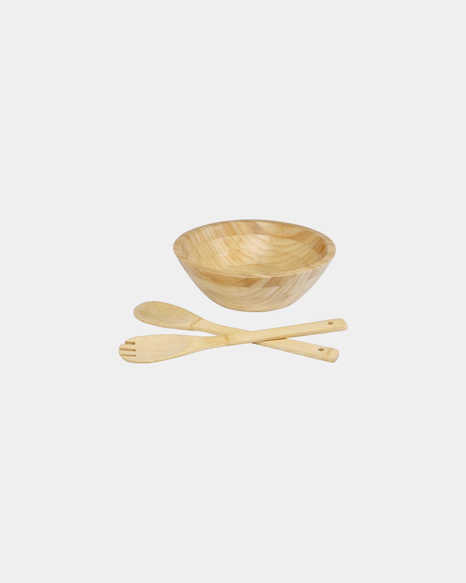 Promotional eco-friendly bamboo salad bowl set - Natural
