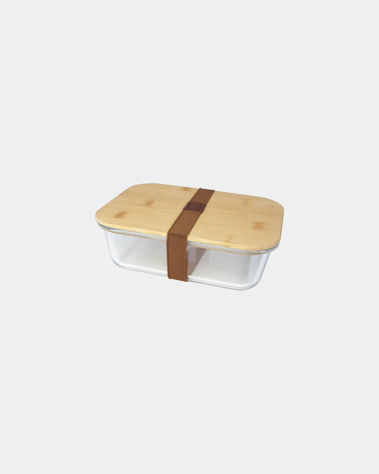 Promotional glass lunch box with bamboo lid 1000ml - Natural