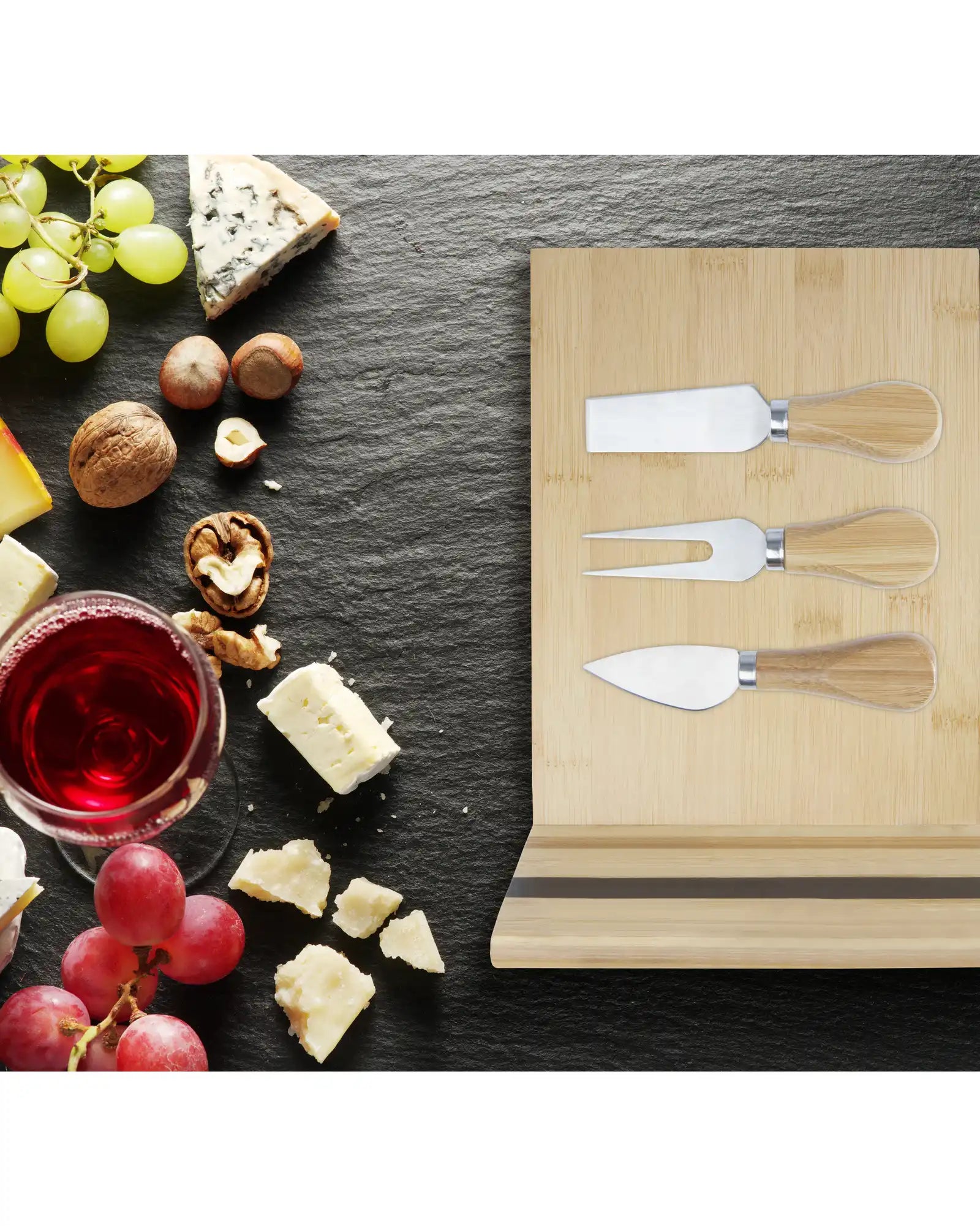 Promotional bamboo cheese board set with magnetic - 4