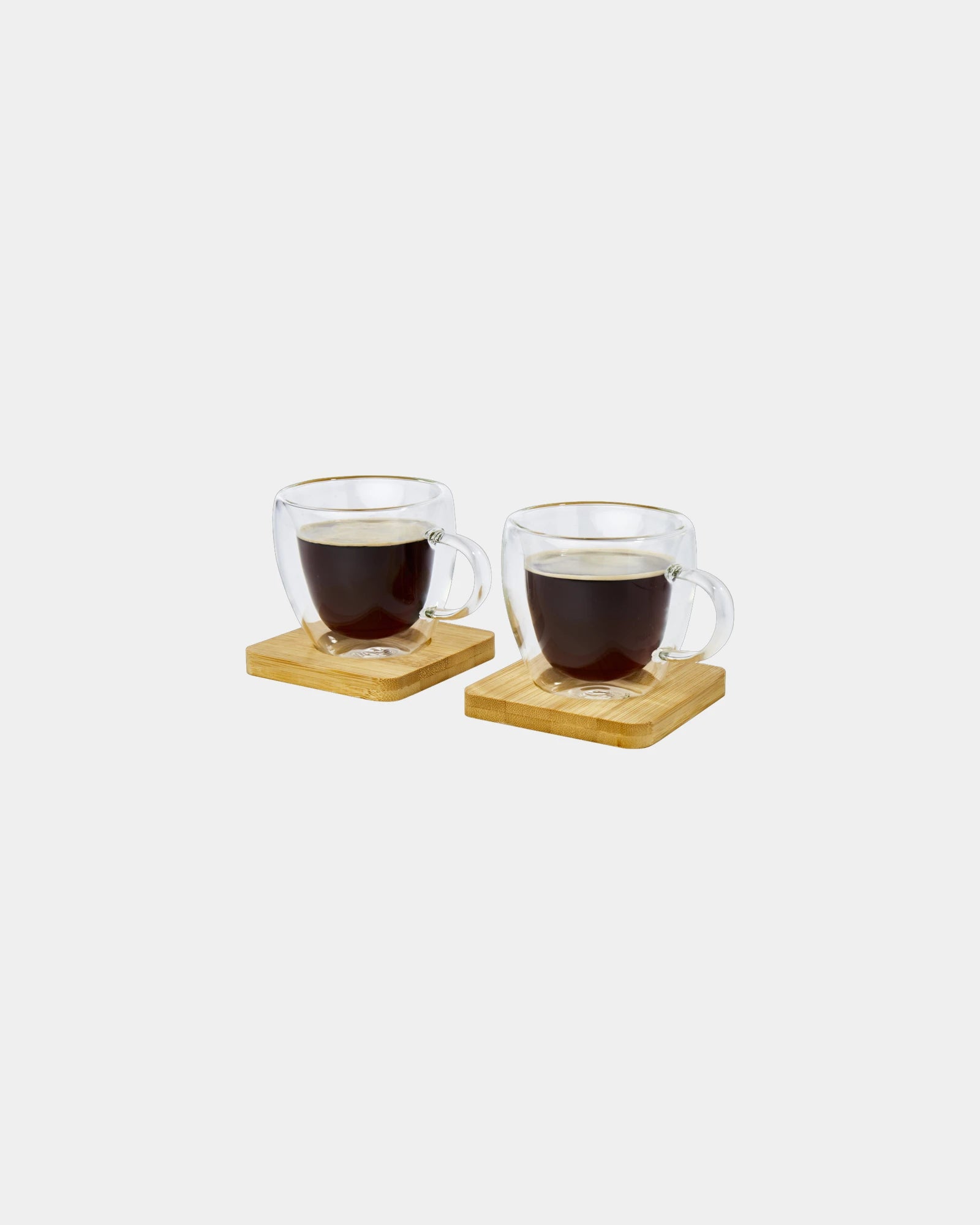 Promotional double-walled glass tumbler set 100ml - 2