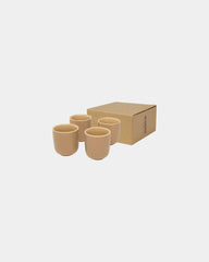 Promotional eco-friendly ceramic espresso mug set - Oatmeal