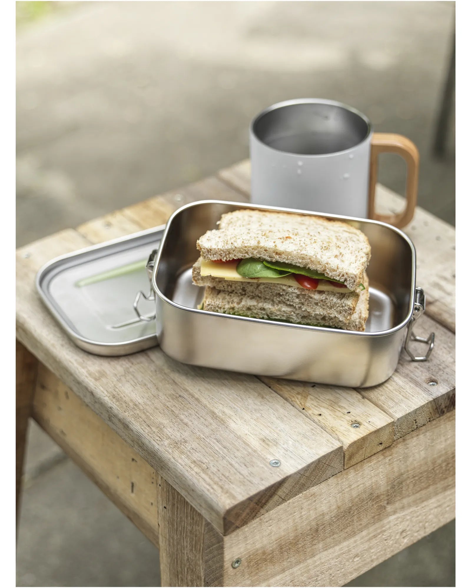 Custom recycled stainless steel lunch box 750ml - 4