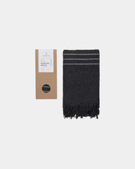 Custom recycled fabric 85 x 175 cm - Black