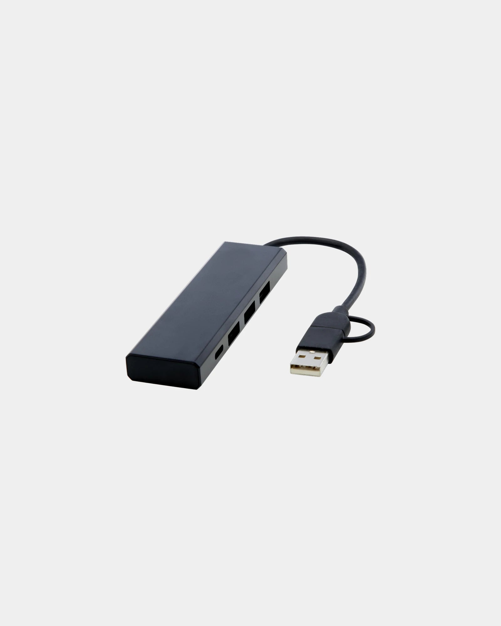 Promotional recycled aluminum USB hub - Black