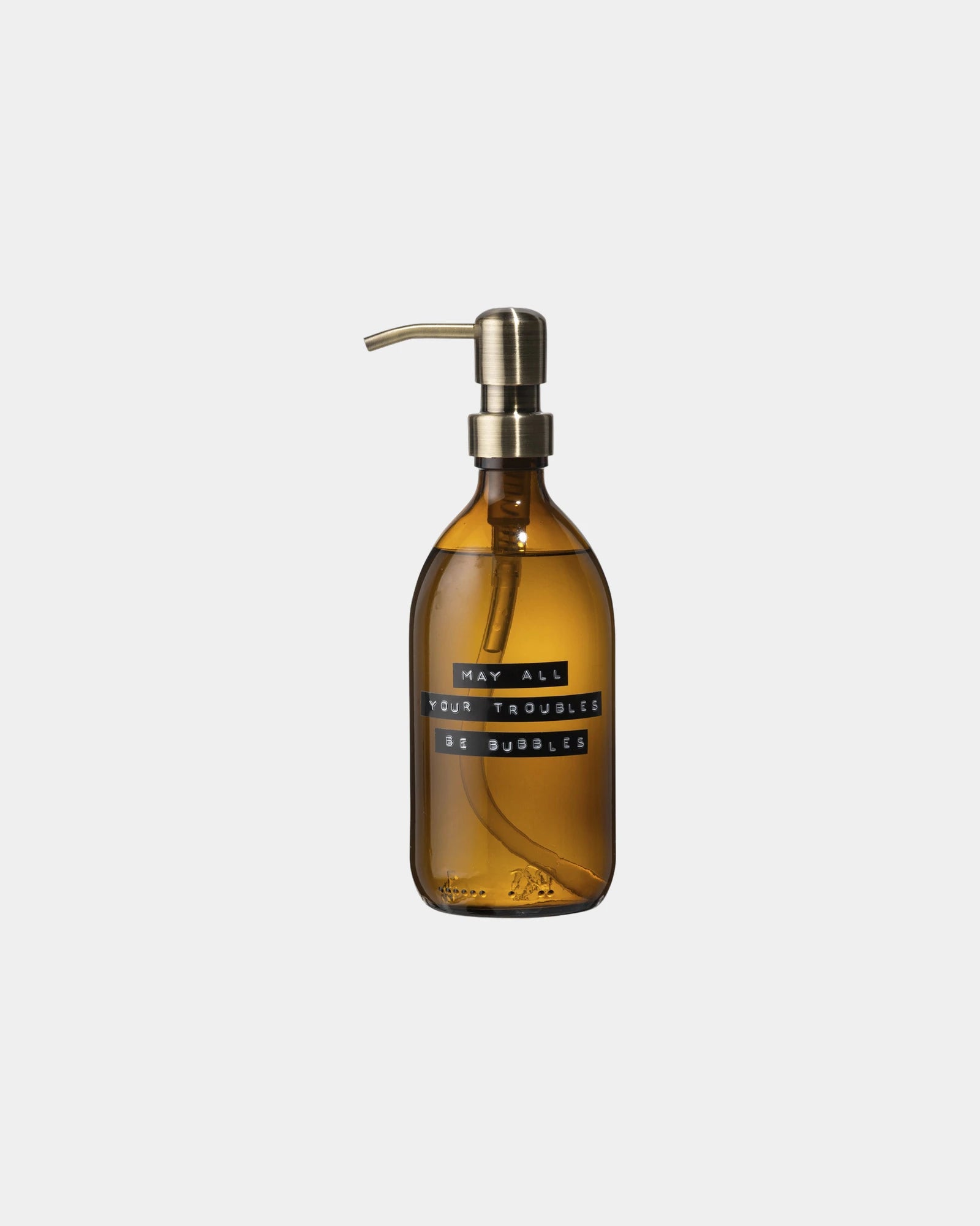 Promotional eco-friendly glass soap dispenser 500ml - Heather Amber