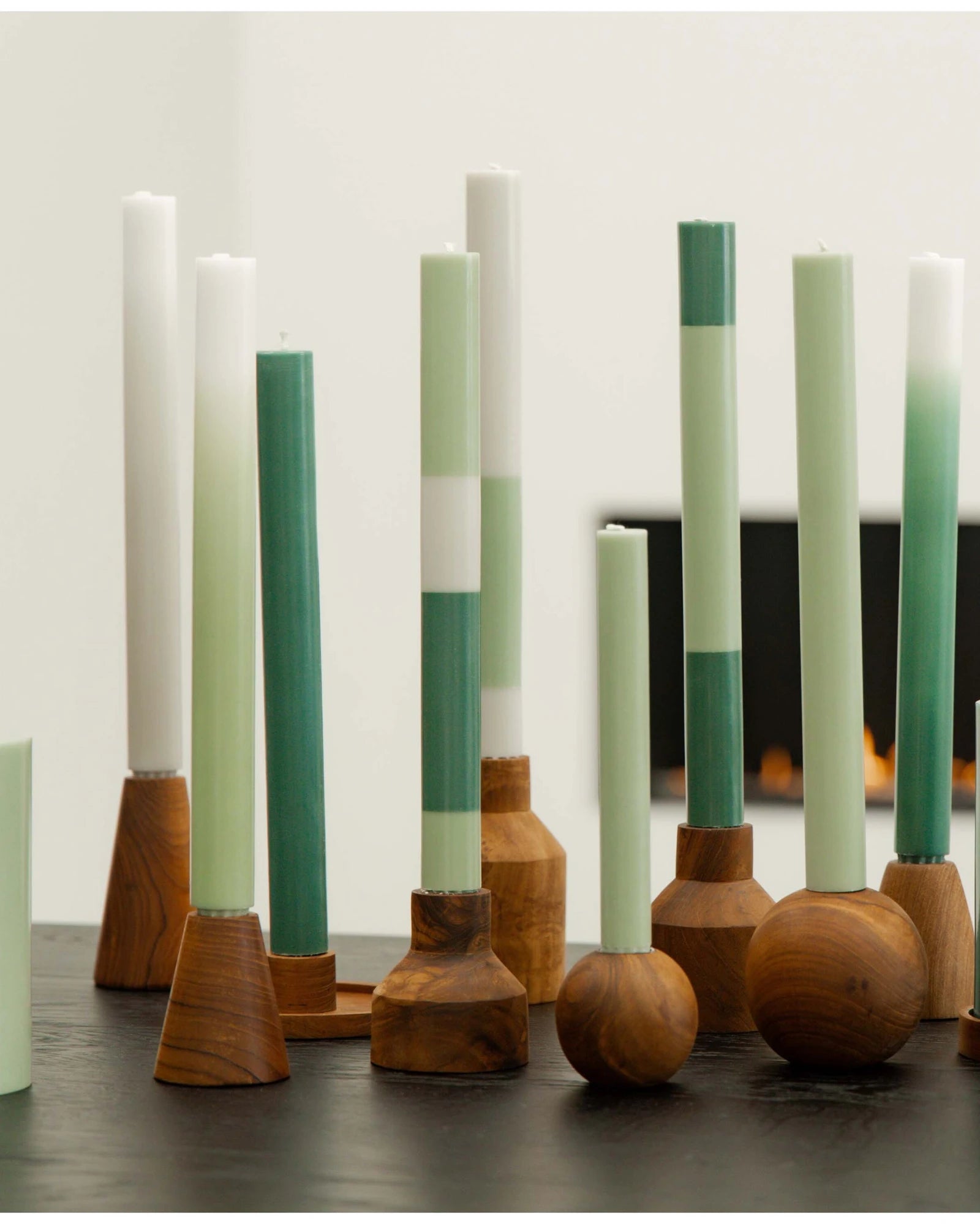 Promotional recycled wood table candle holder - 2