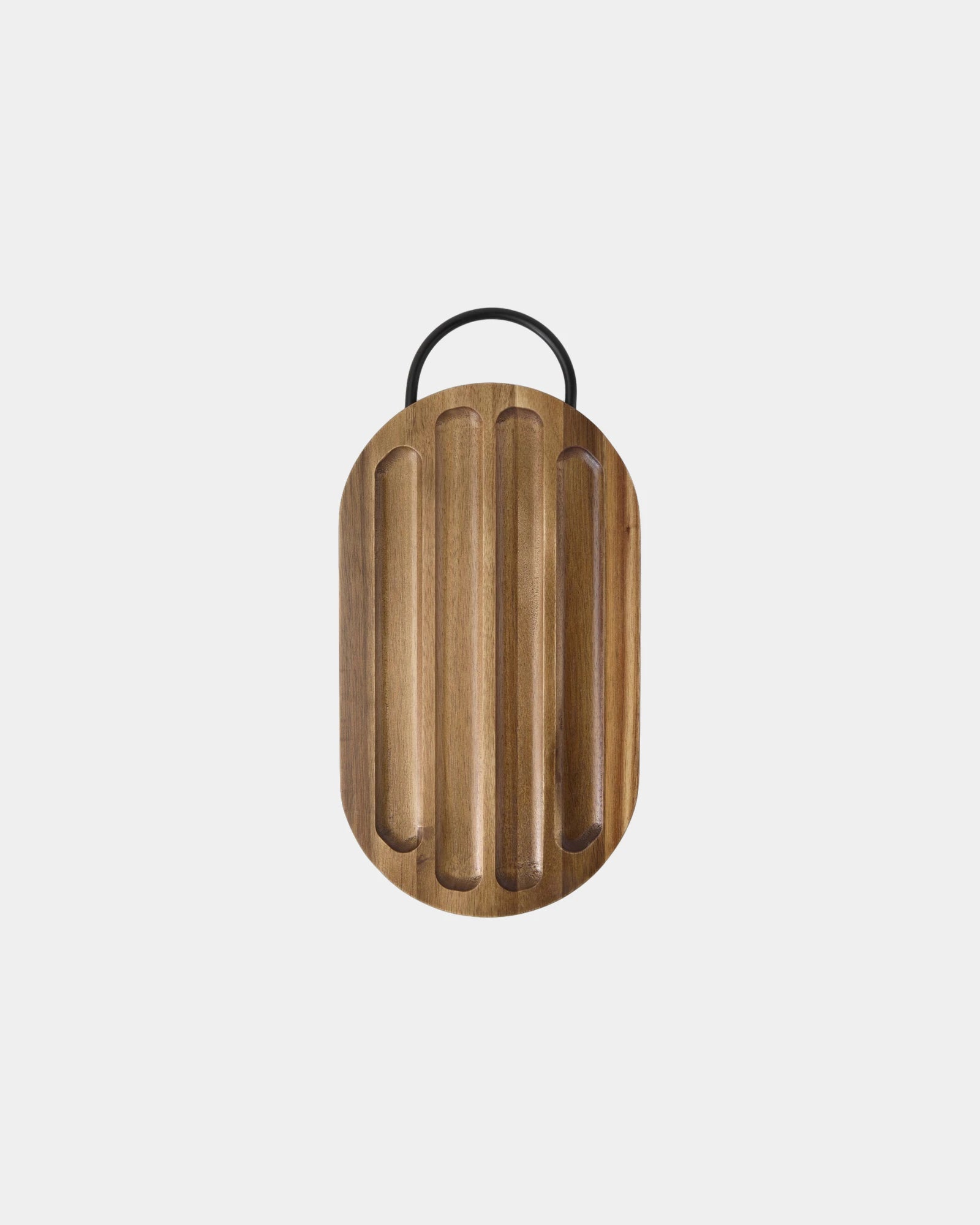 Promotional acacia cutting board with knife - 1