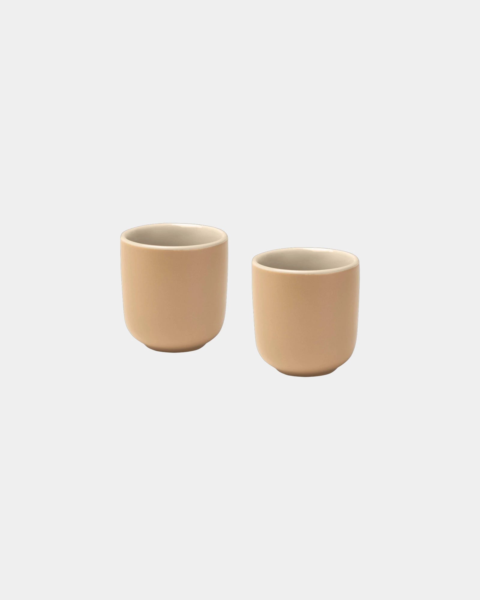 Promotional ceramic espresso cups set of 2 90ml - Oatmeal