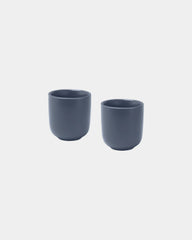 Promotional ceramic espresso cups set of 2 90ml - Bleu Hale
