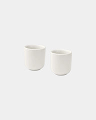 Promotional ceramic espresso cups set of 2 90ml - White