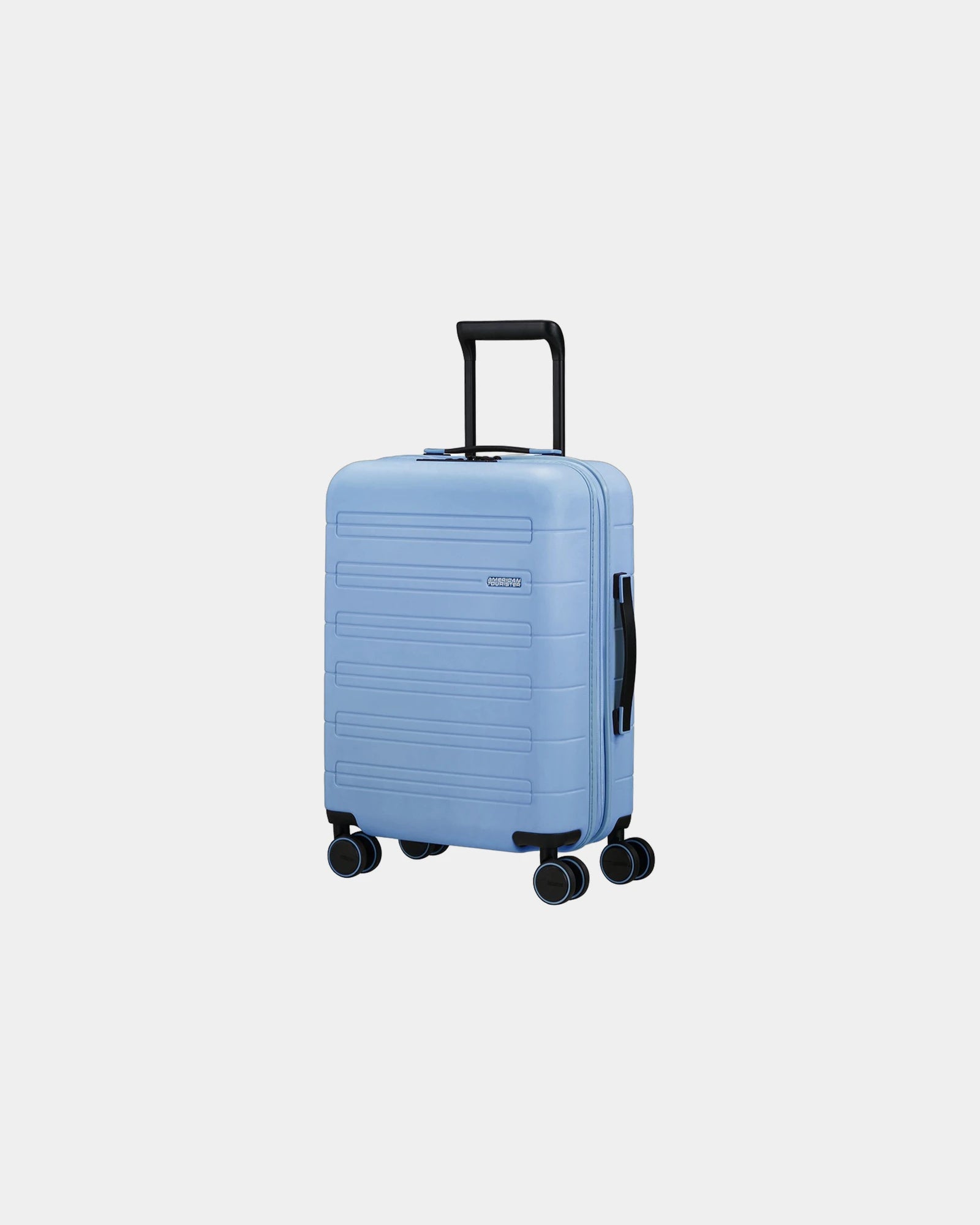 Custom recycled polycarbonate suitcase American Tourister - Sky Blue