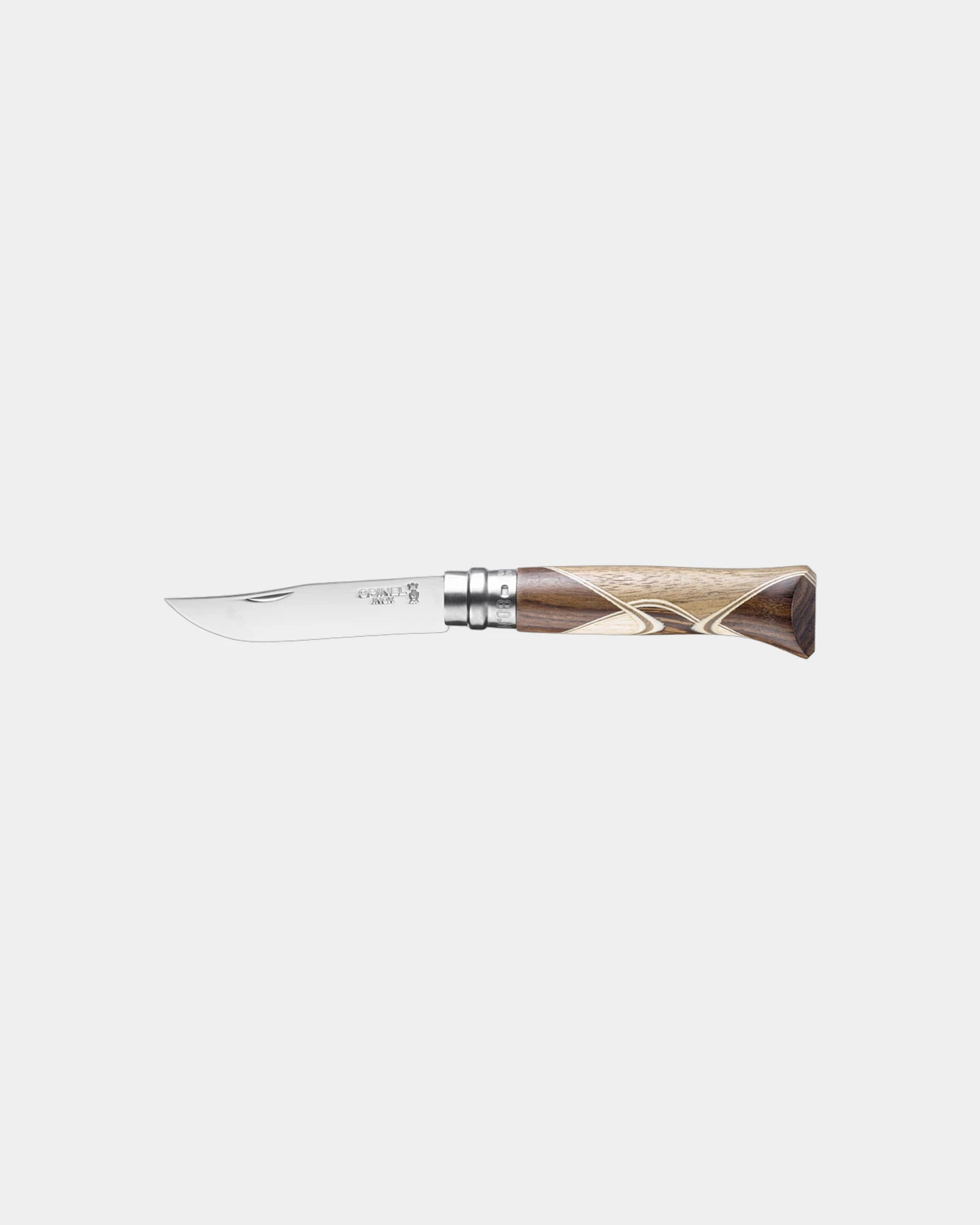 Couteau acier inoxydable Opinel N°08 Chaperon à personnaliser - Beige