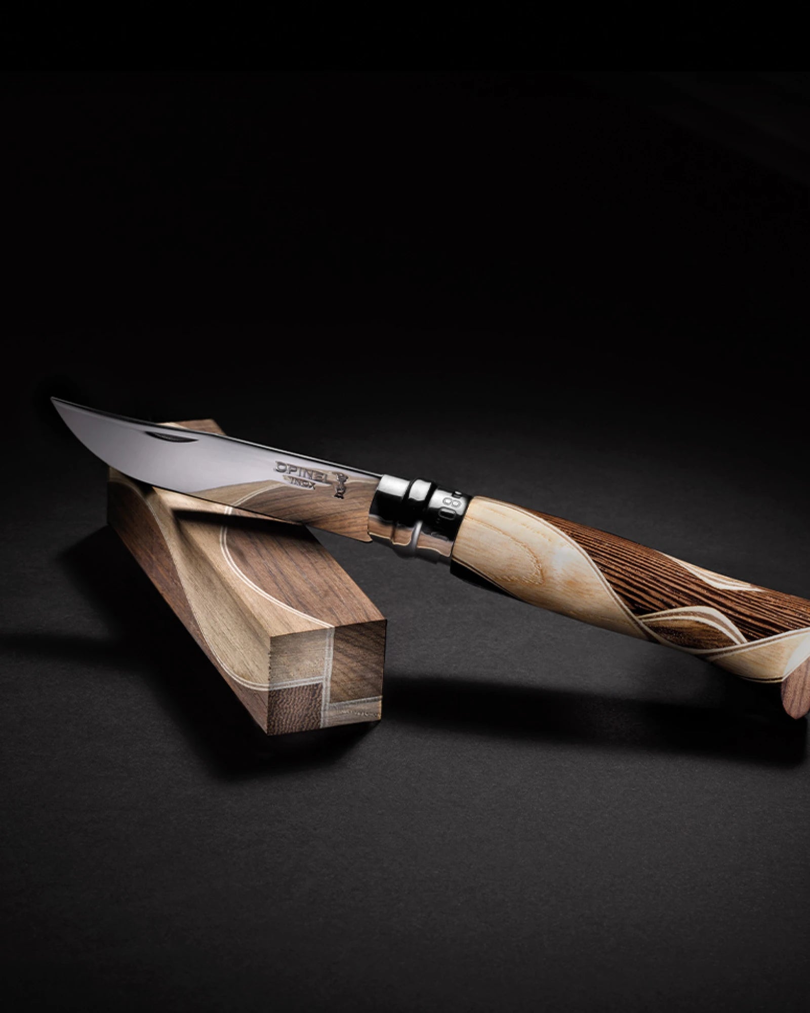 Custom stainless steel knife Opinel N°08 Chaperon - 4