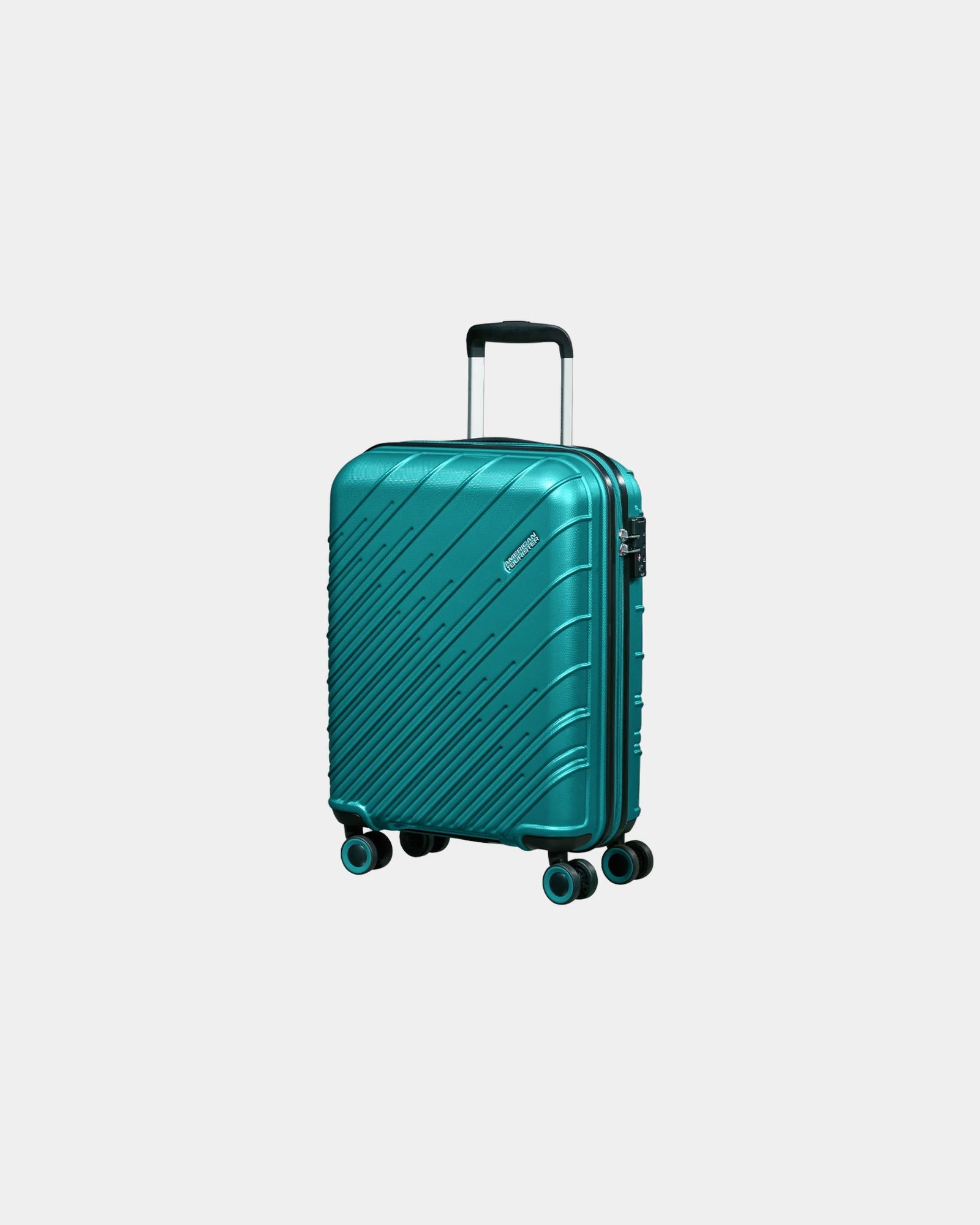 Promotional recycled polyester suitcase American Tourister - Turquoise