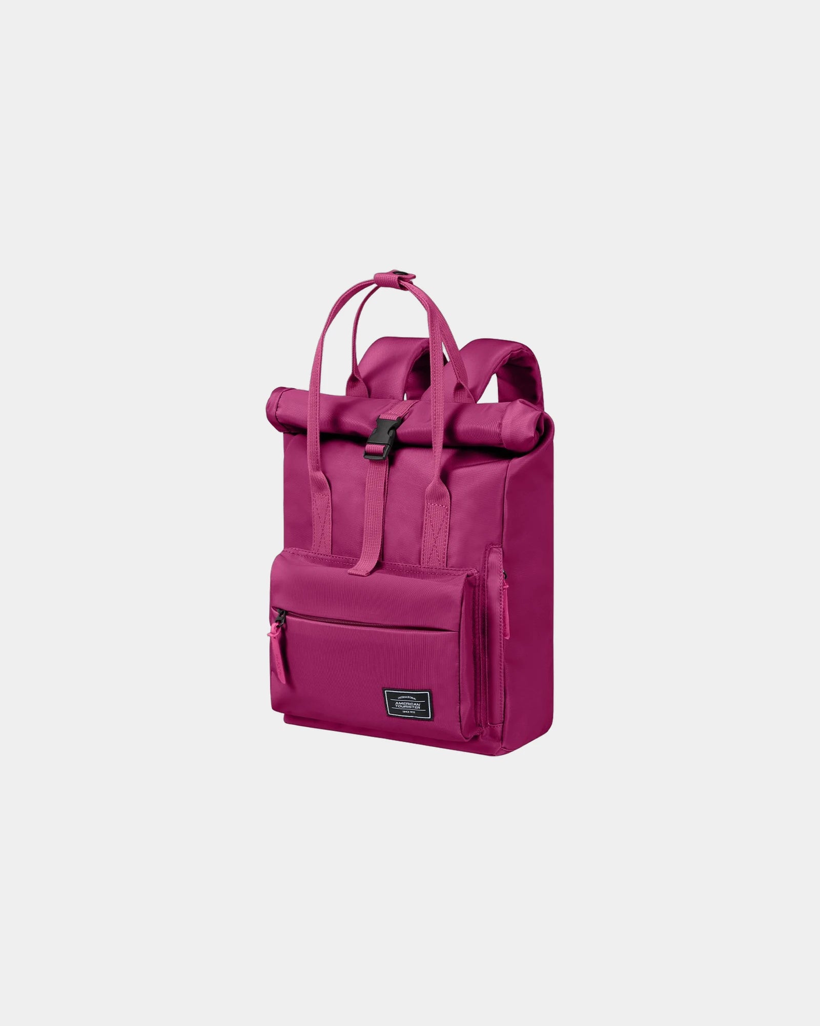 Custom recycled polyester backpack American Tourister Urban - Fuchsia