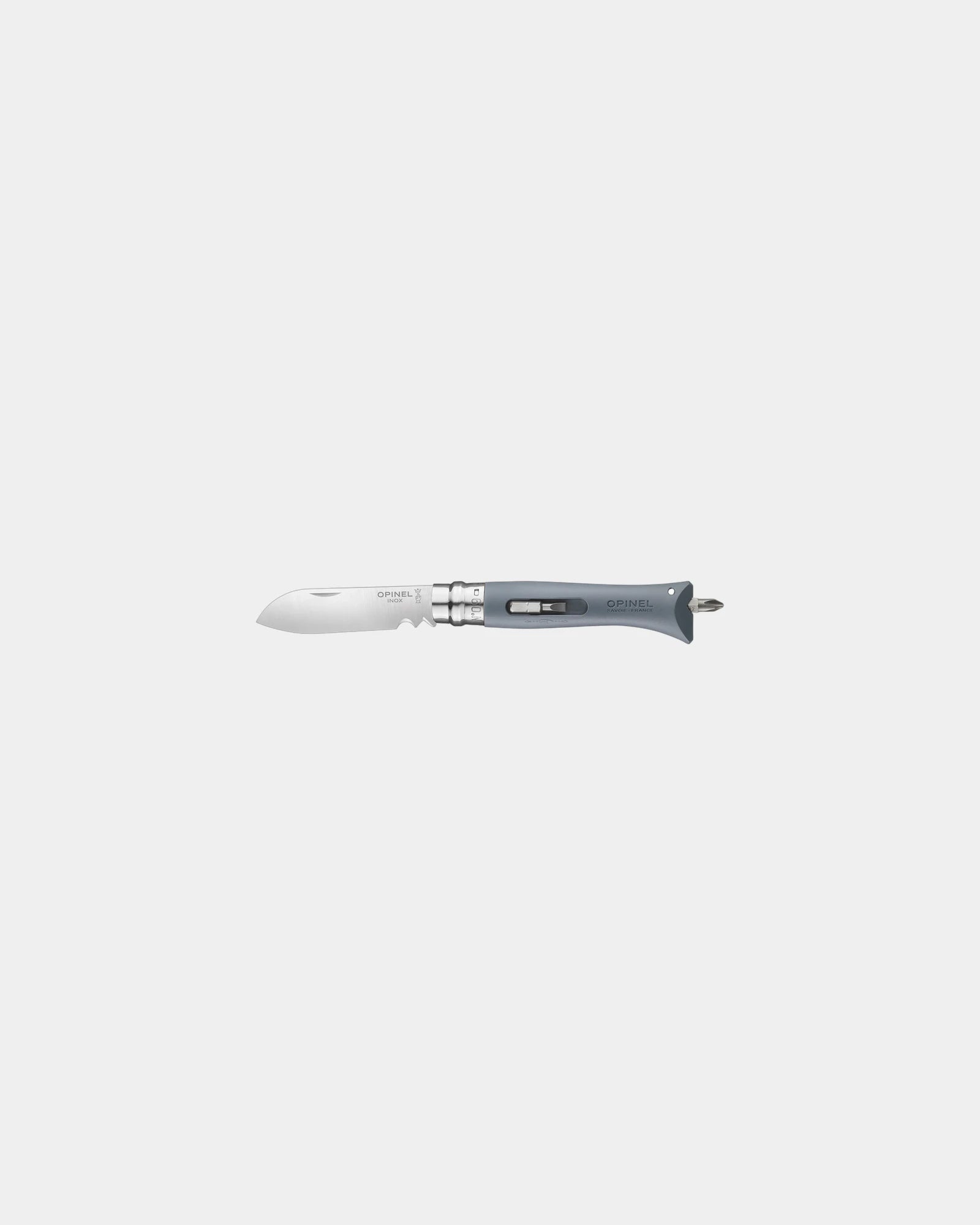 Custom stainless steel tool knife Opinel N°09 Bricolage - Gray