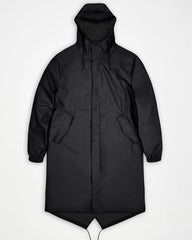 Custom waterproof unisex jacket Rains Fishtail Parka - Black
