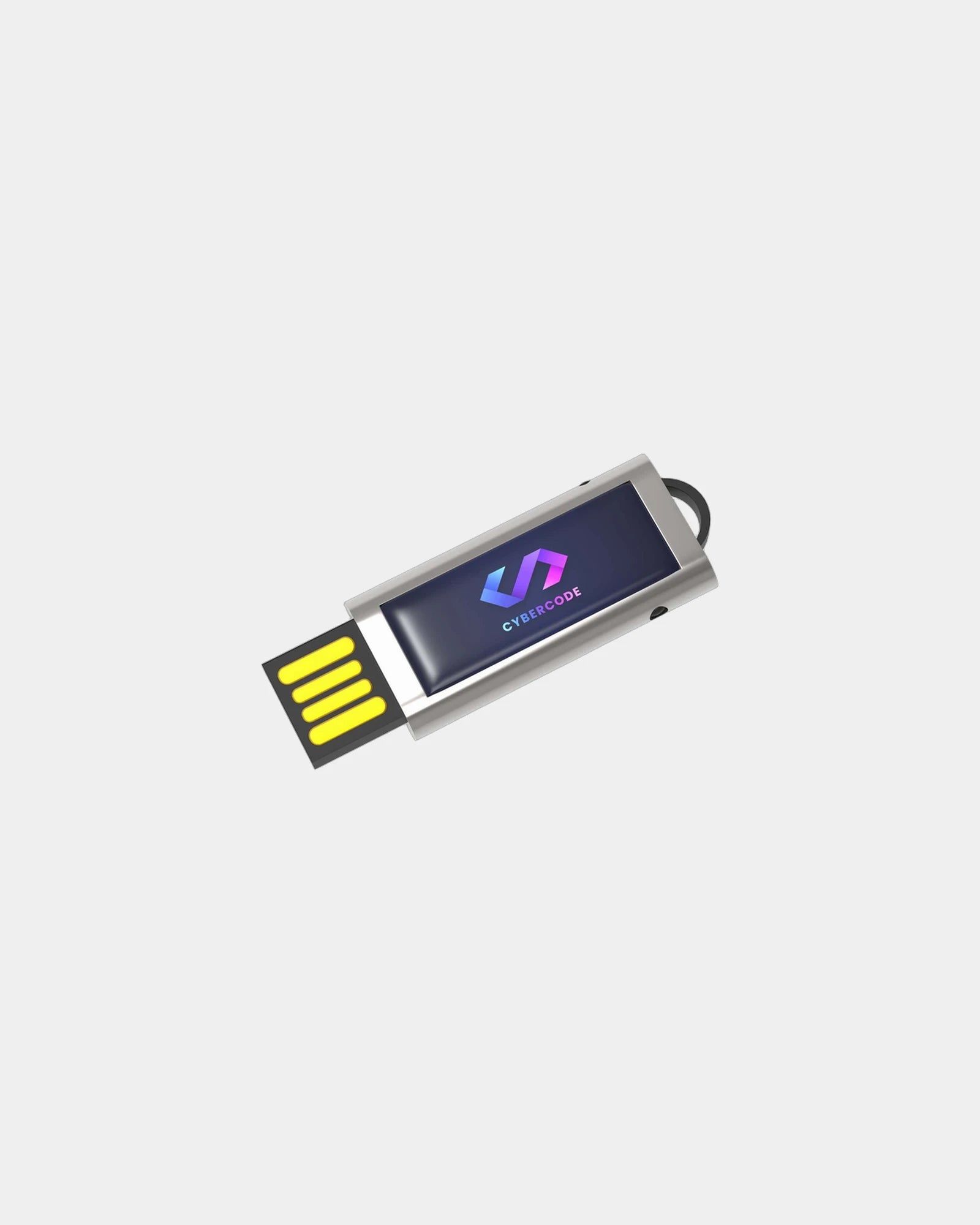 Custom retractable metal USB stick Slide drive - Silver