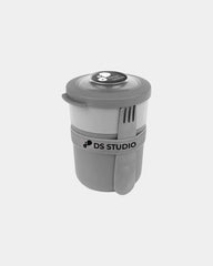 Custom 450ml lunch bowl with hidden topping tray - Gray