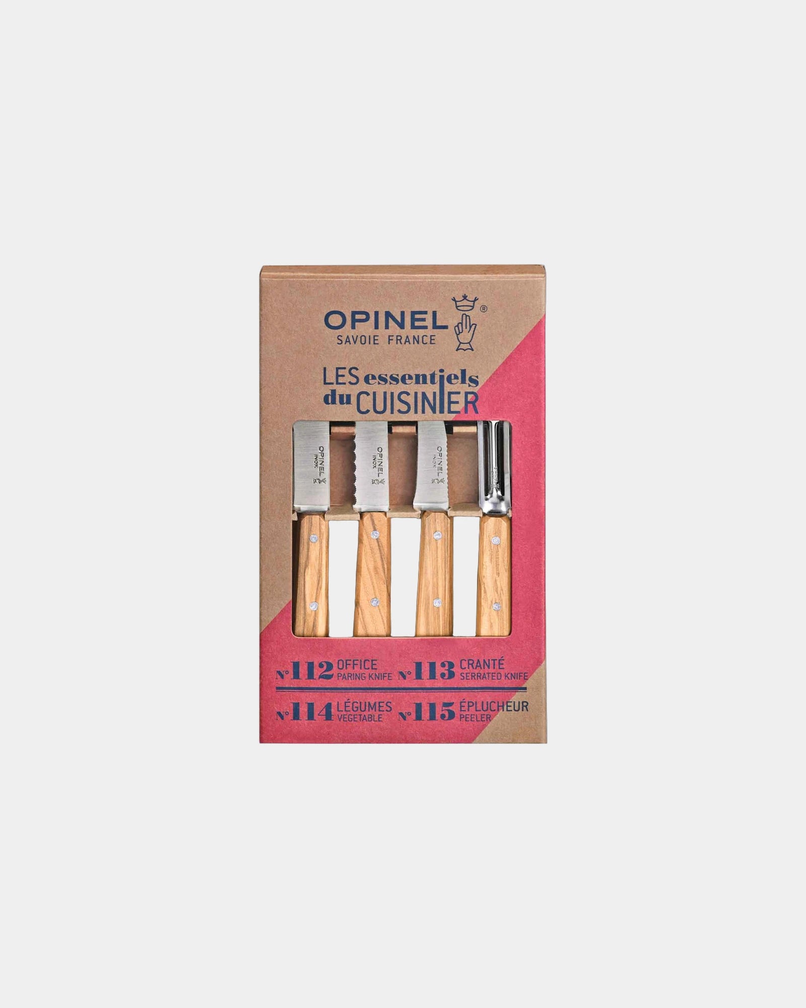 Custom stainless steel knife set Opinel Essentials - Beige