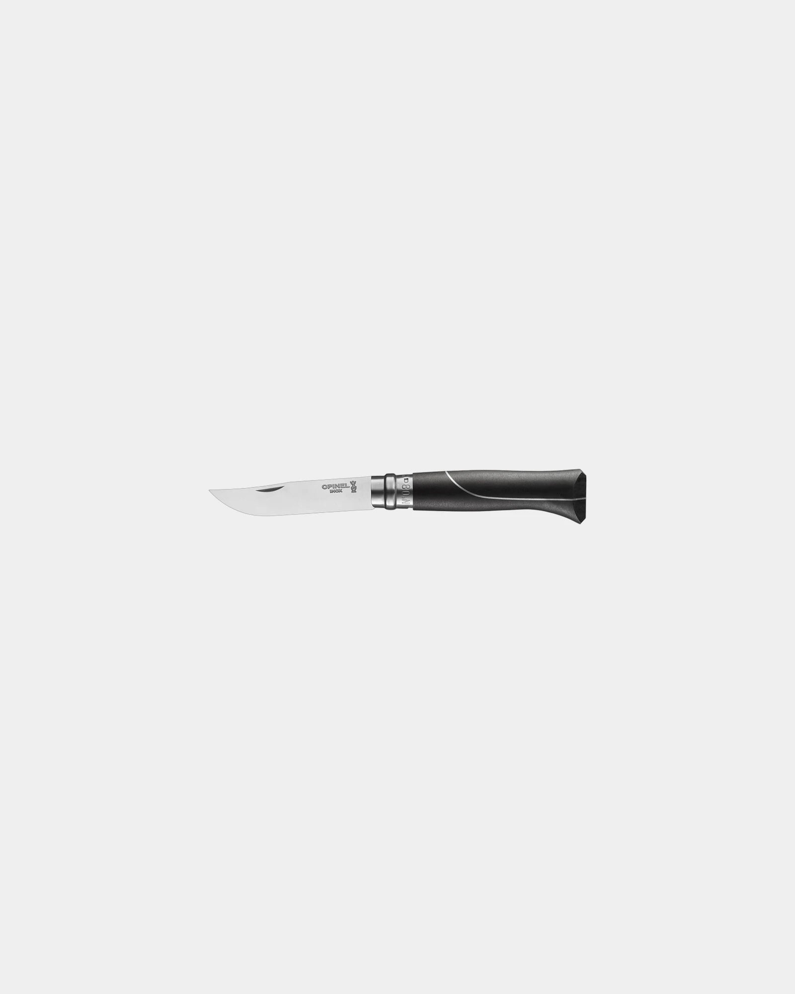 Custom stainless steel knife Opinel N°08 Ellipse - Black