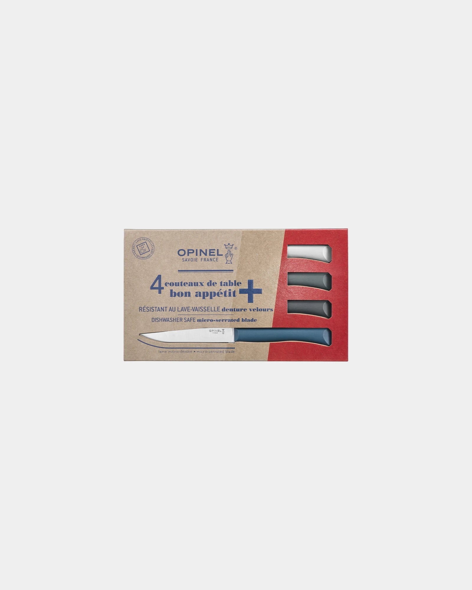 Custom eco-friendly table knife set Opinel Bon Appétit + - Navy