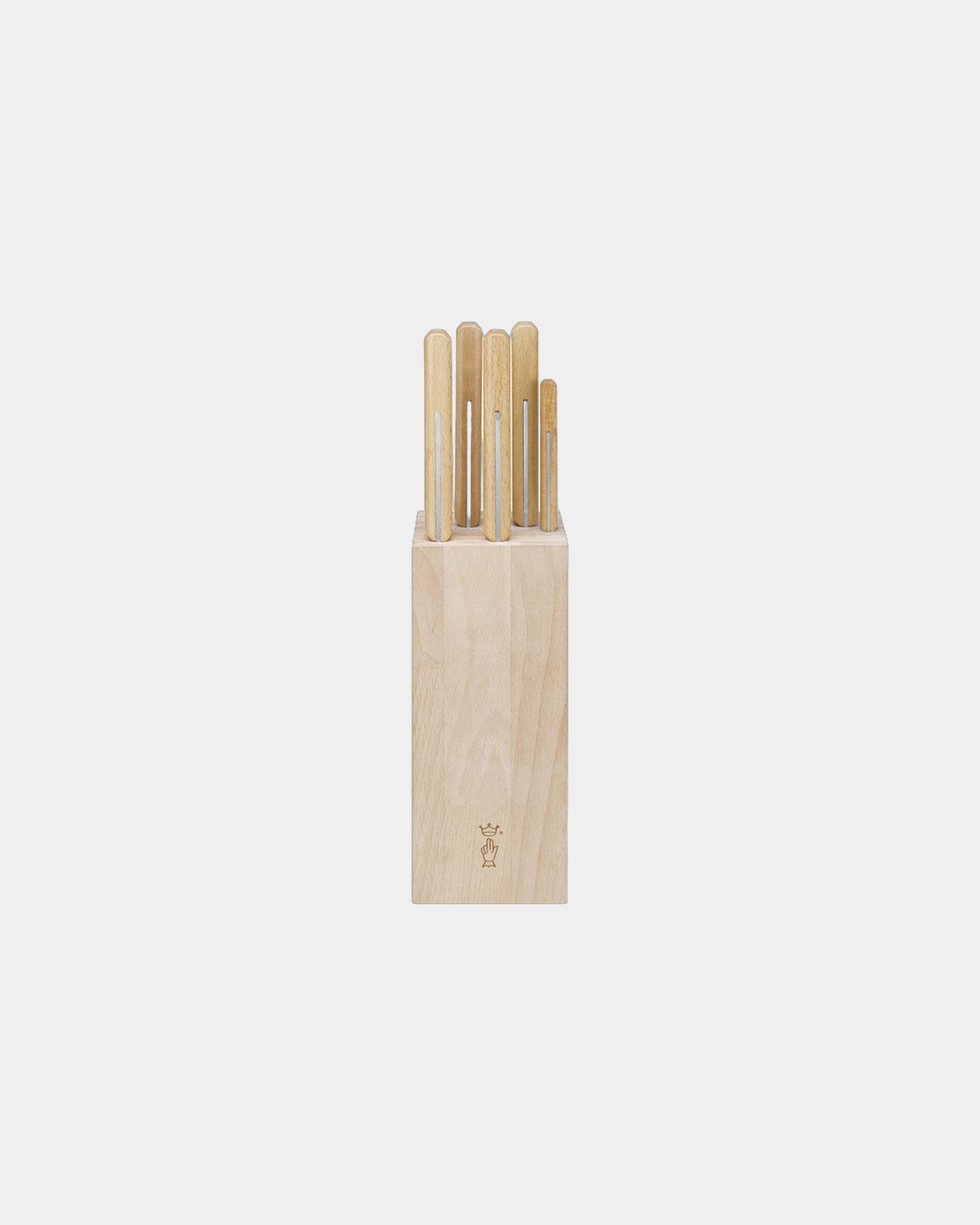 Custom beech wood knife block Opinel - 1