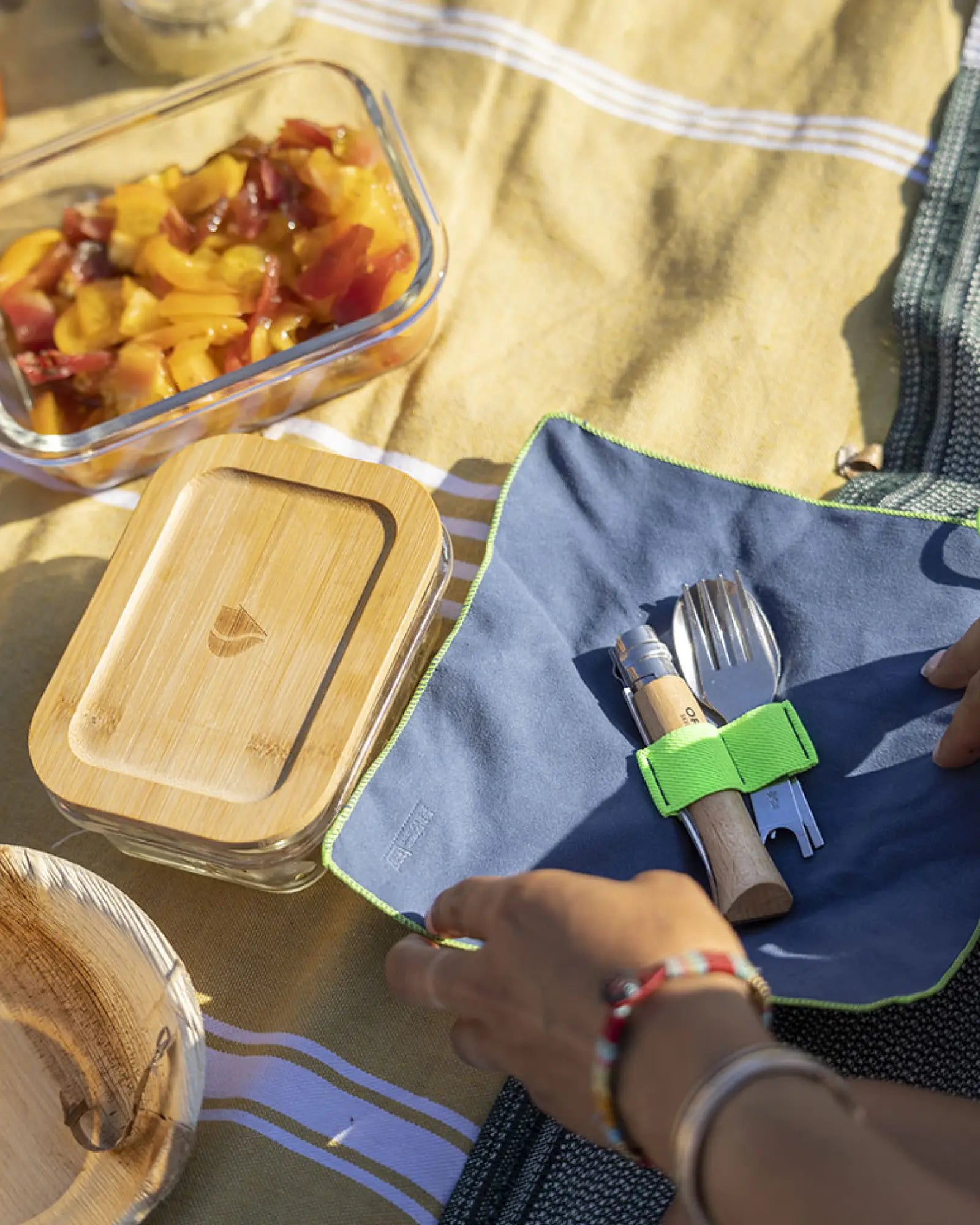 Custom eco-friendly picnic cutlery Opinel Set Picnic + - 6