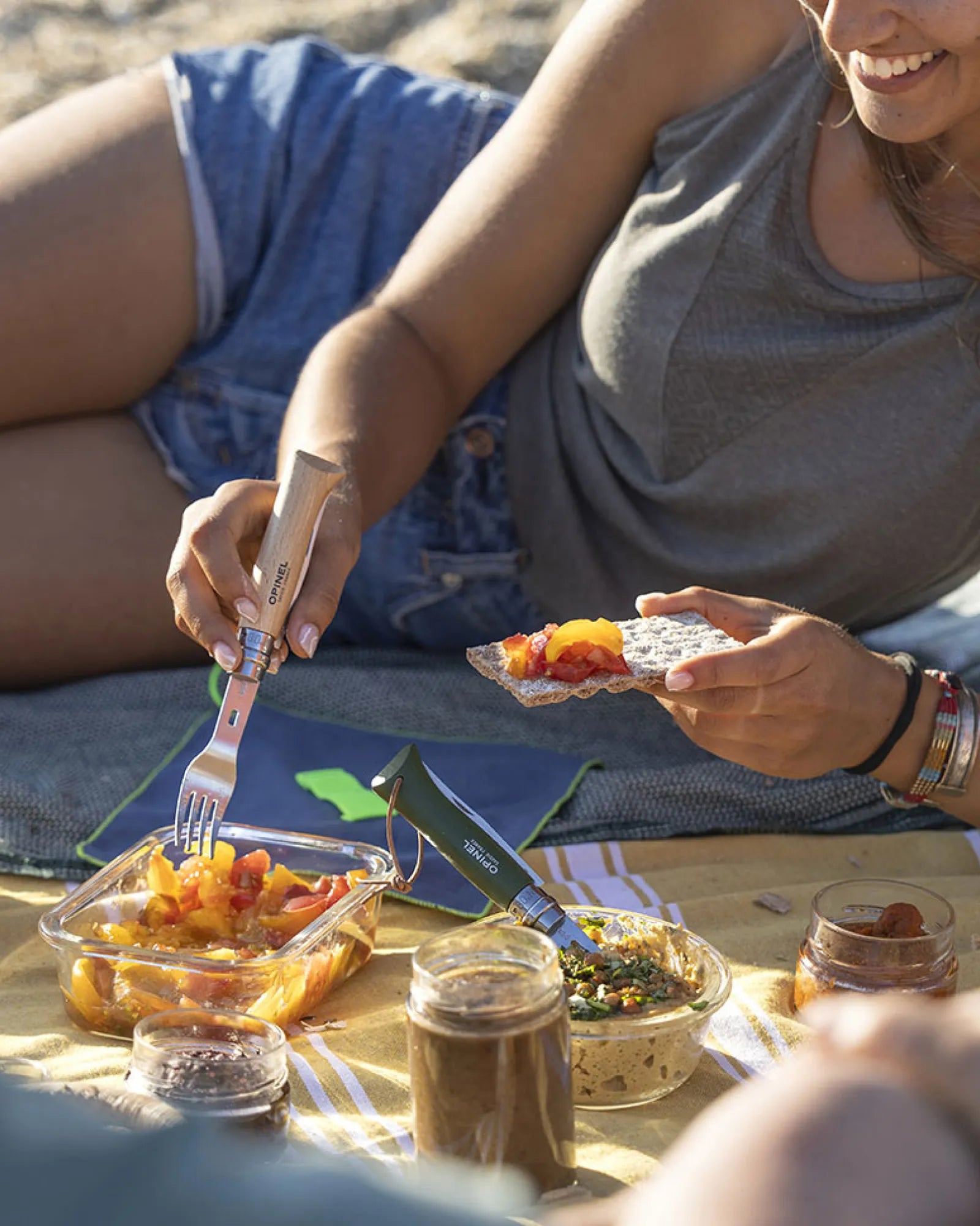 Custom eco-friendly picnic cutlery Opinel Set Picnic + - 7