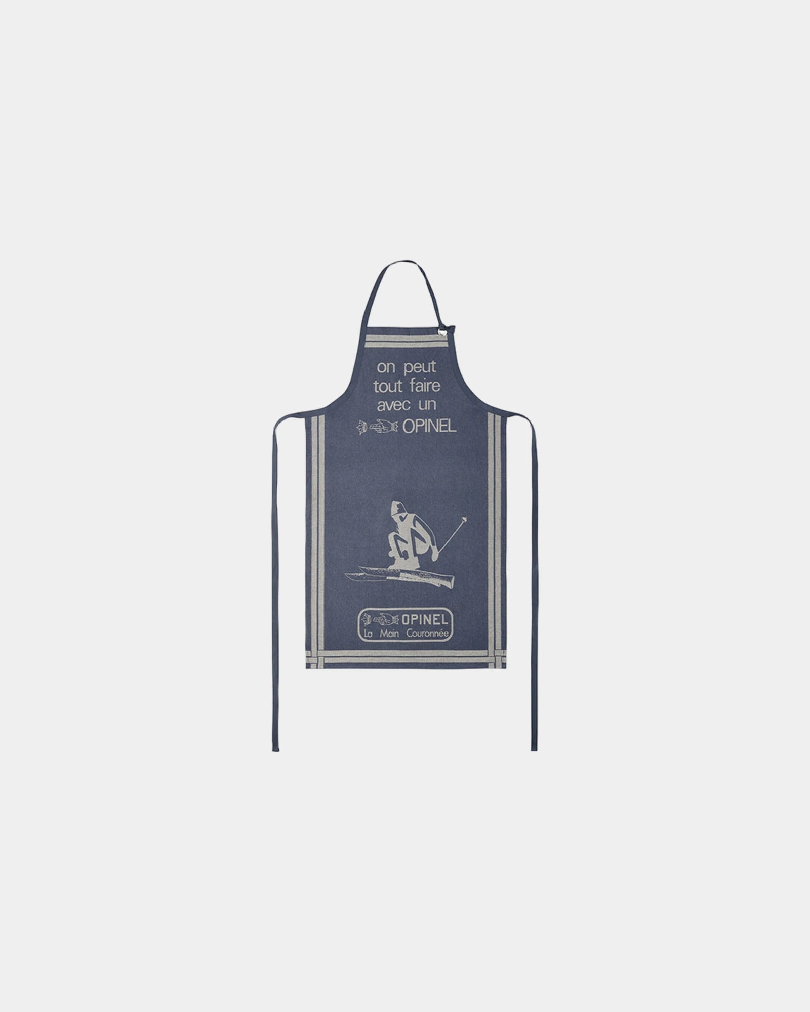 Custom cotton kitchen apron Opinel - Navy