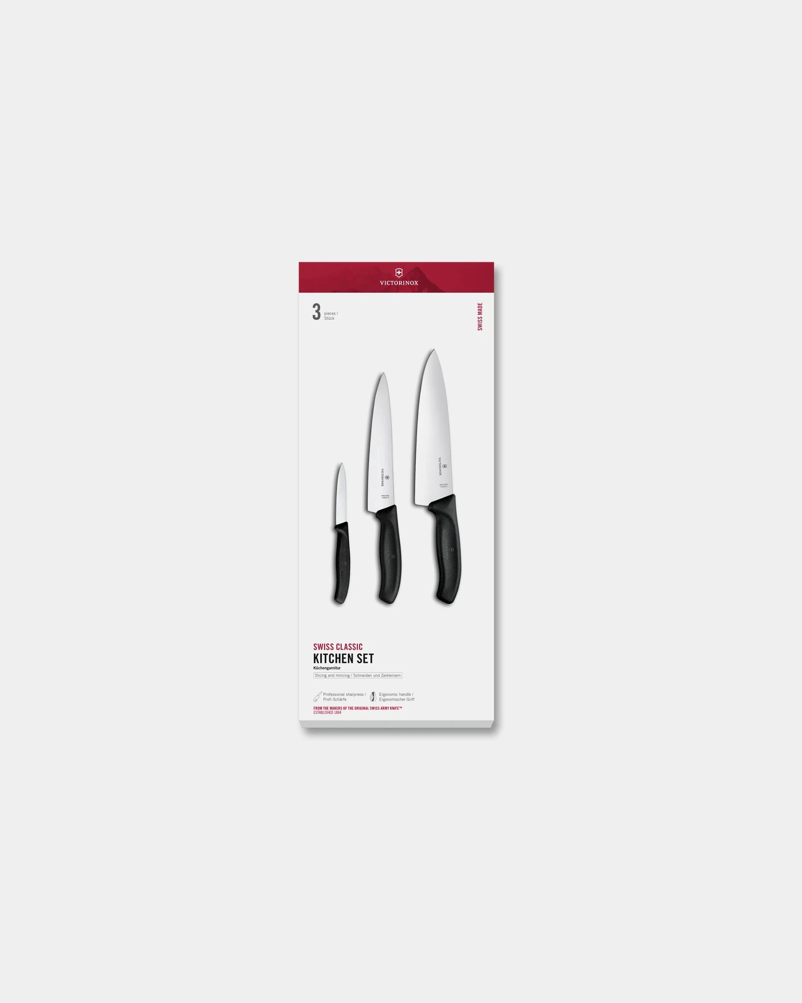 Custom stainless steel kitchen knife set Victorinox 20 cm - Black
