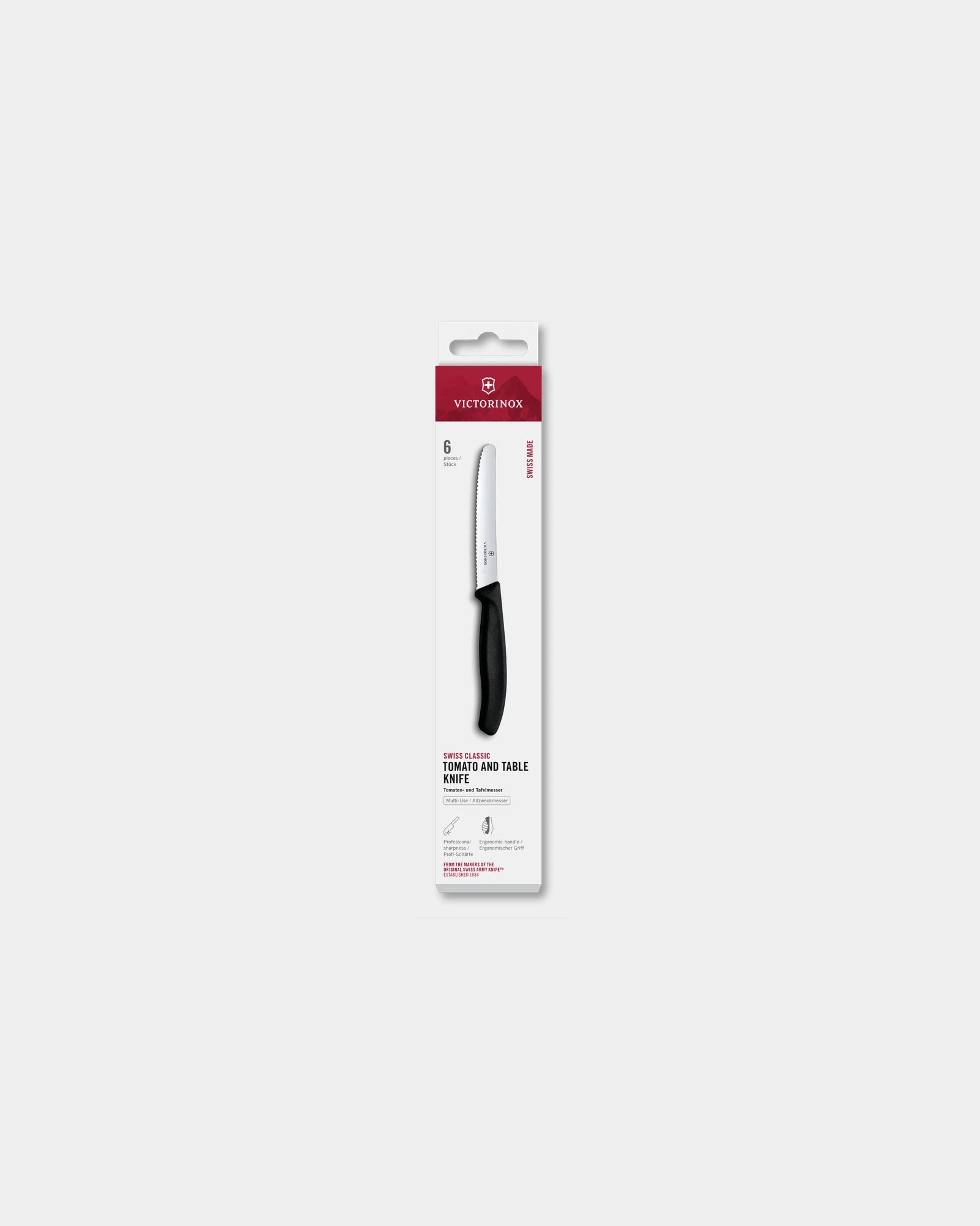 Custom stainless steel kitchen knife set Victorinox 6 pcs - Black