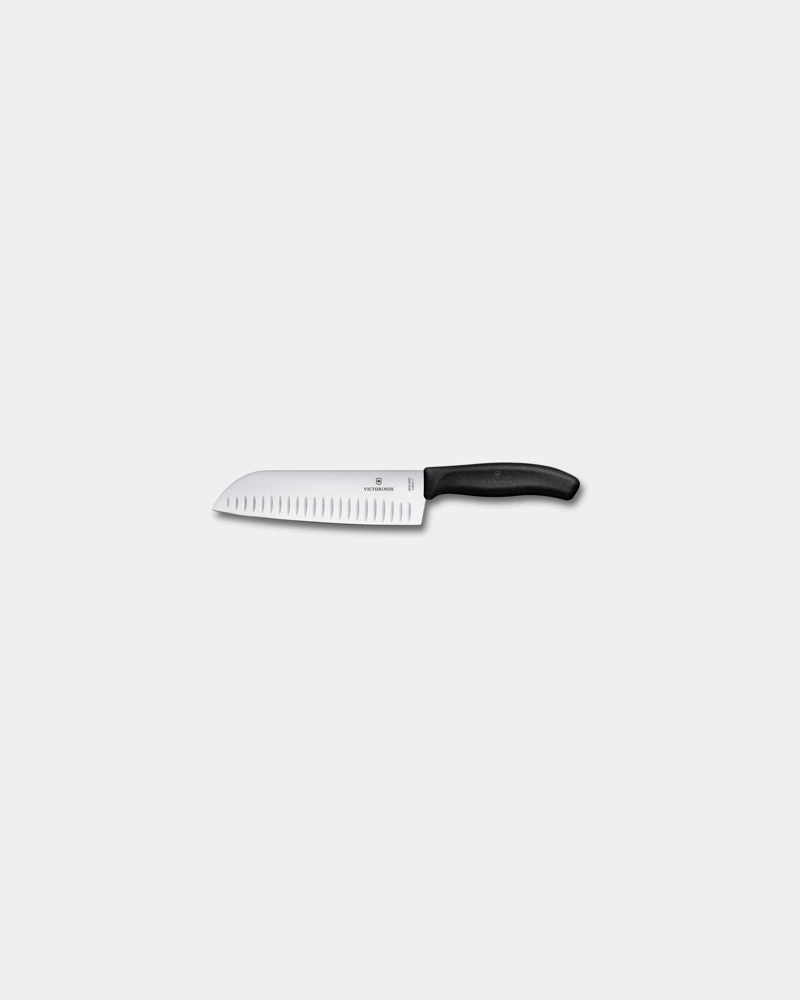 Custom stainless steel Santoku knife Victorinox - Black