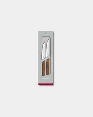 Custom walnut wood steak knives Victorinox Swiss Modern - Bois De Noyer