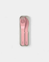 Pink biodegradable cutlery