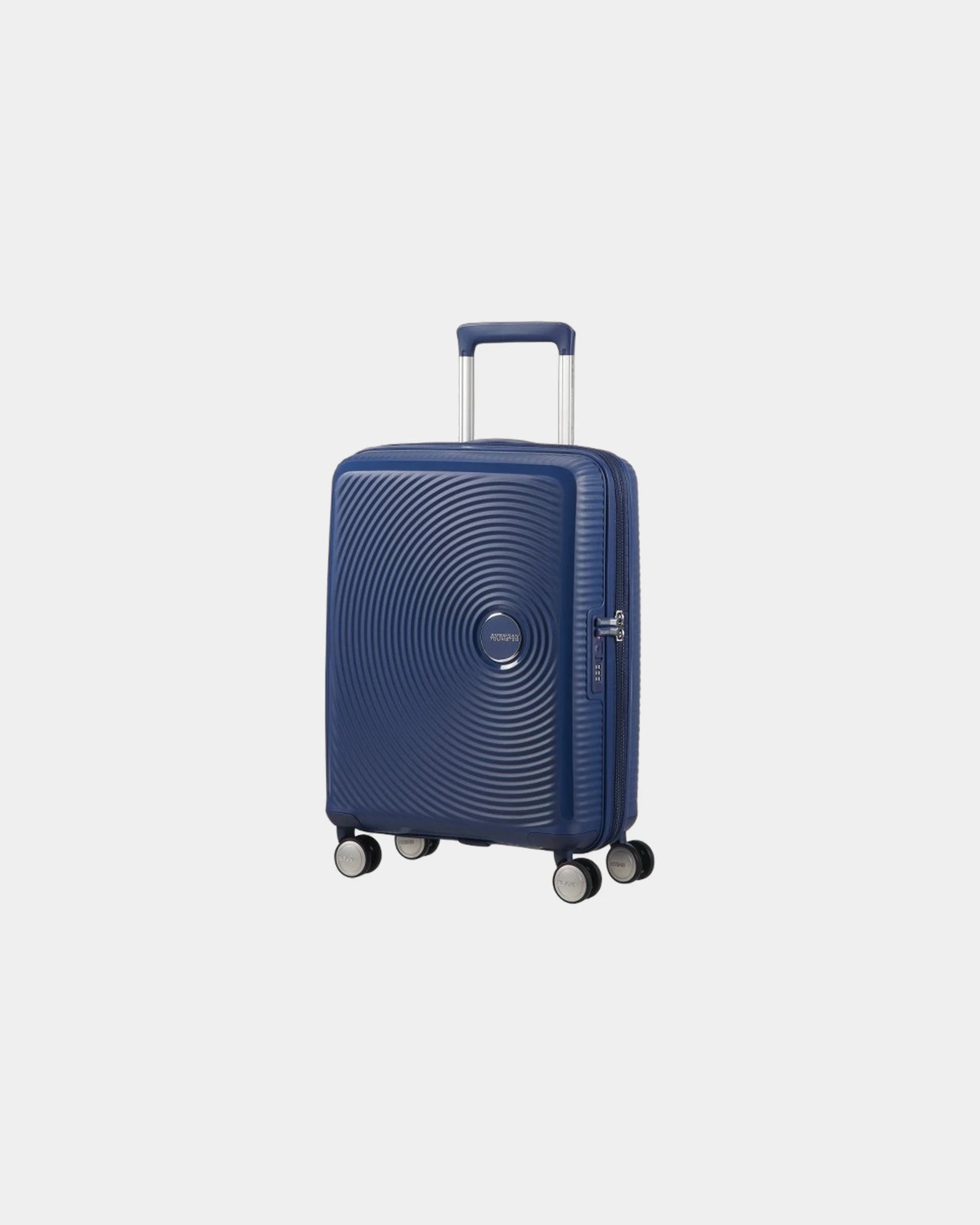 Custom polypropylene suitcase American Tourister SoundBox - Dark Blue