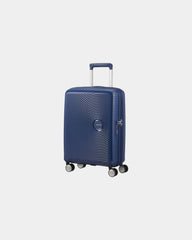 Custom expandable suitcase American Tourister SoundBox - Dark Blue