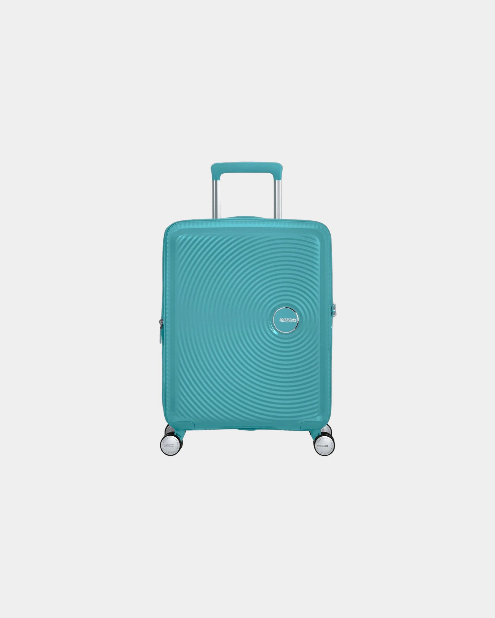 Custom expandable suitcase American Tourister SoundBox - Turquoise