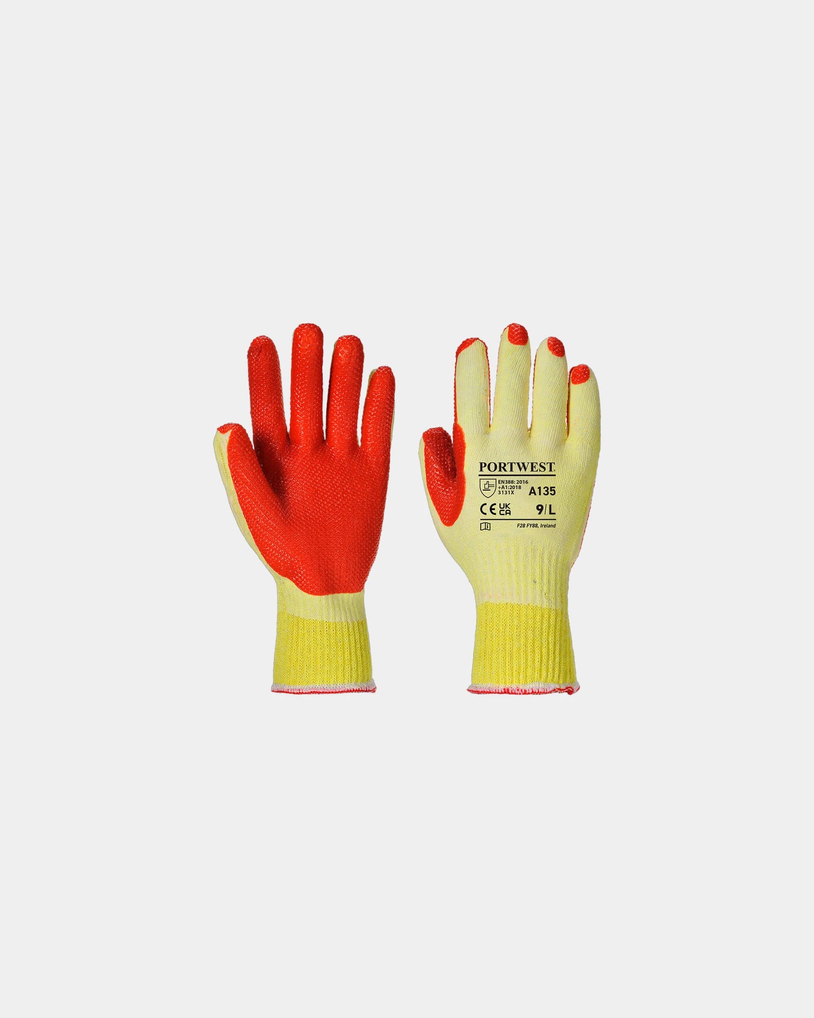 Promotional high grip gloves Pack of 12 - Yellow-Black