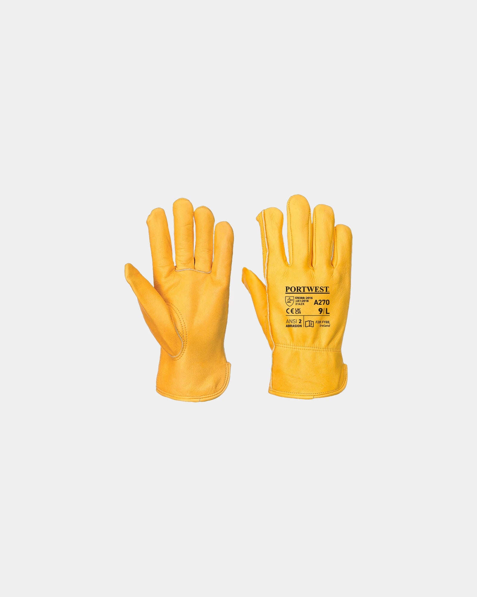 Promotional beige leather gloves Pack of 12 - 1