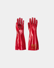 Promotional PVC gloves 45 cm red - Red