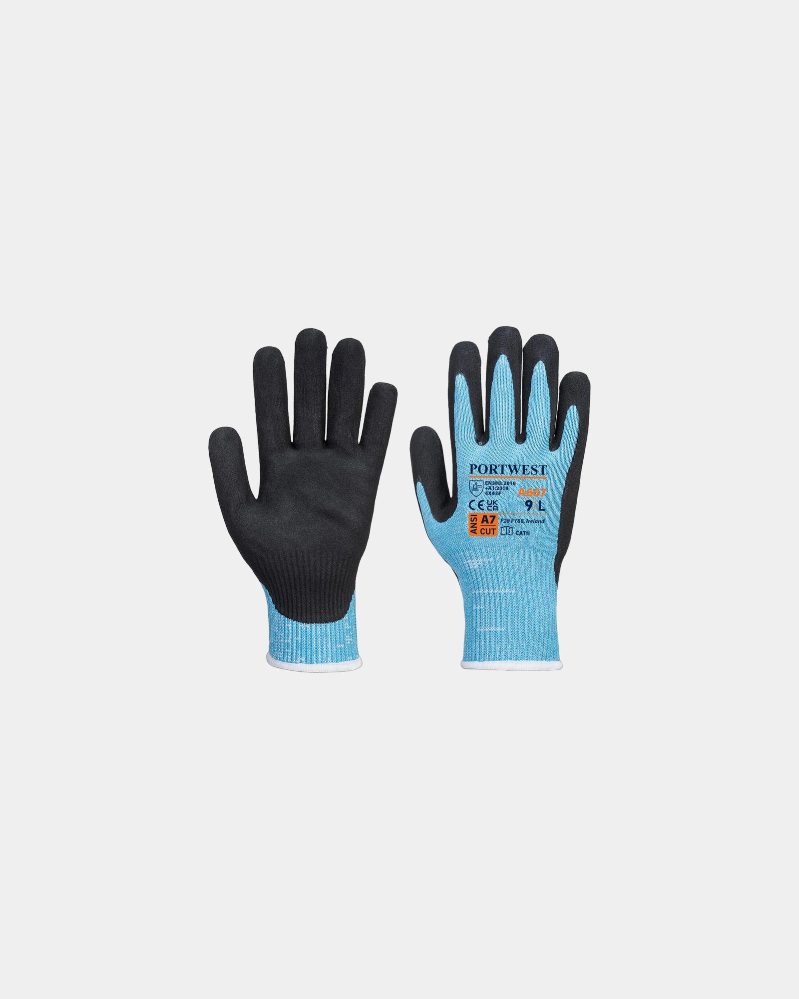 Promotional cut-resistant gloves Claymore AHR - Blue-Black