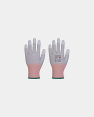 Promotional cut-resistant gloves with PU fingertips - Grey