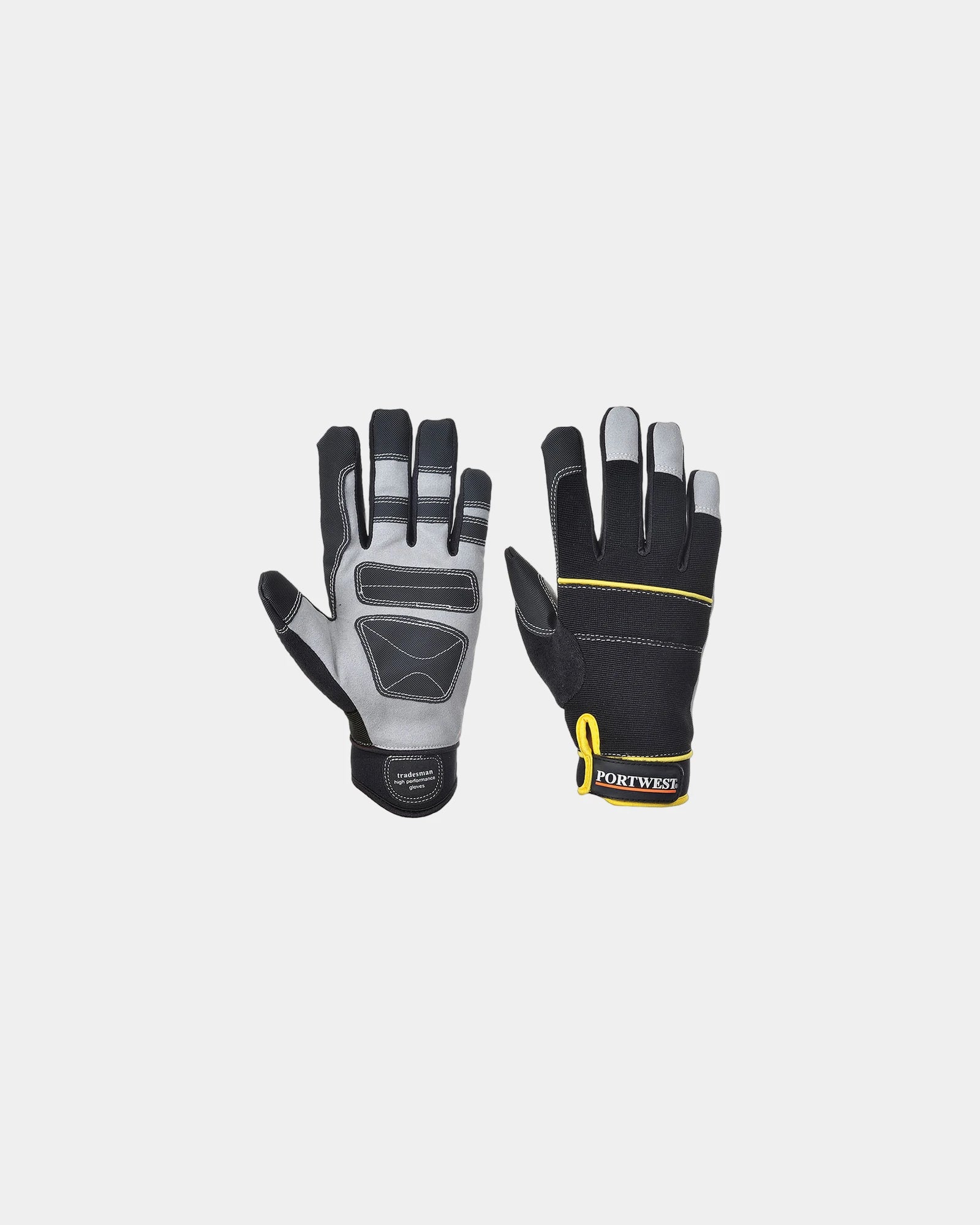 Promotional Tradesman gloves pack of 12 - Black-Sky Blue
