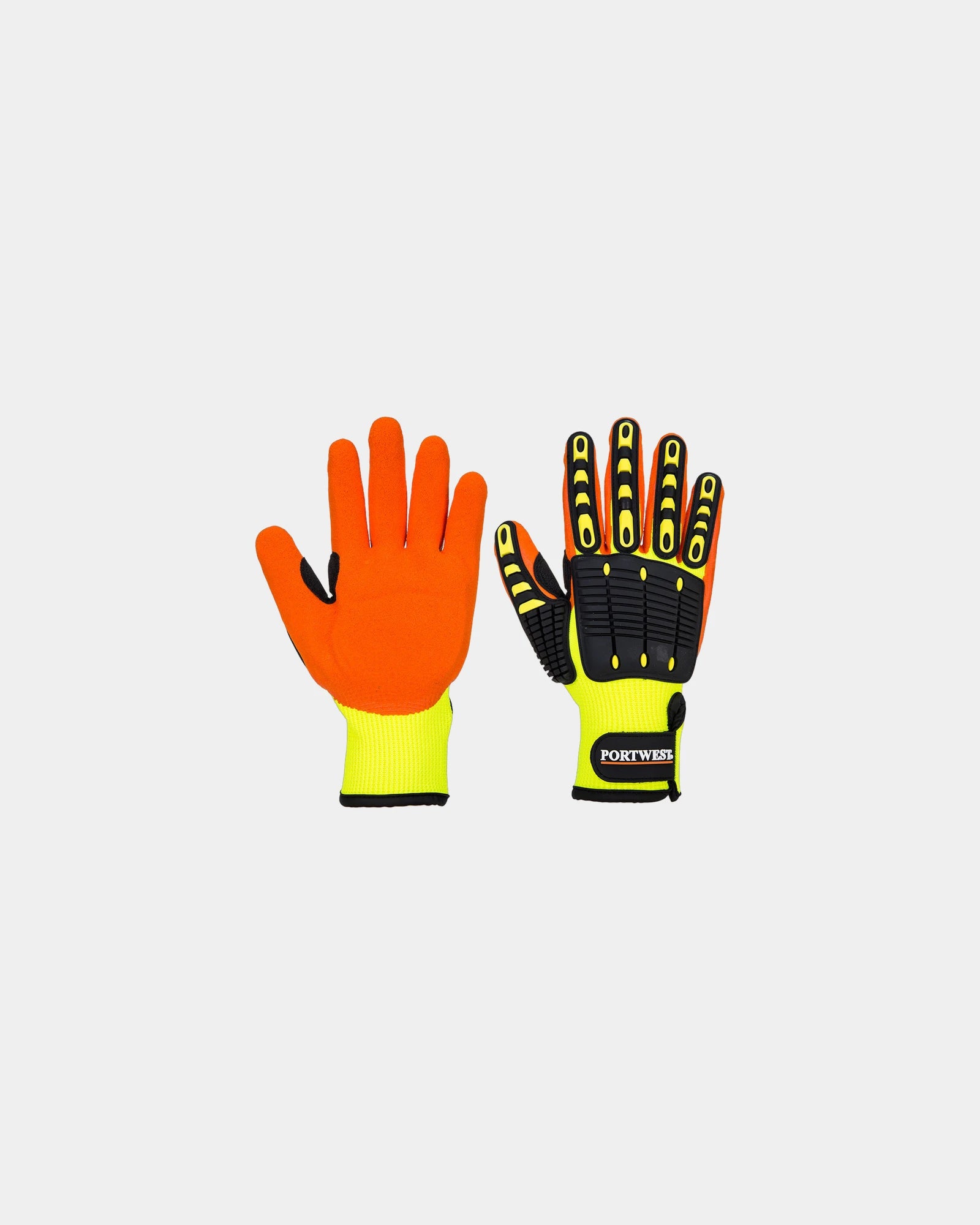 Promotional anti-impact grip gloves pack of 12 - Yellow-Black