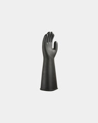 Promotional heavy latex rubber gloves - Black-Sky Blue