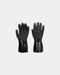 Promotional PVC ESD gloves for chemical handling - Black-Sky Blue